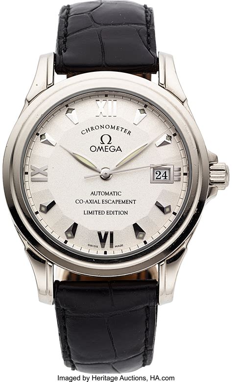 omega chronometer automatic co-axial escapement limited edition price|omega de ville co axial.